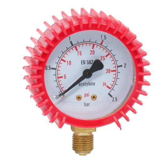 Manometr niskiego ciśnienia ACETYLEN 0-2,5 bar fi 62 mm -zdjęcie numer 1