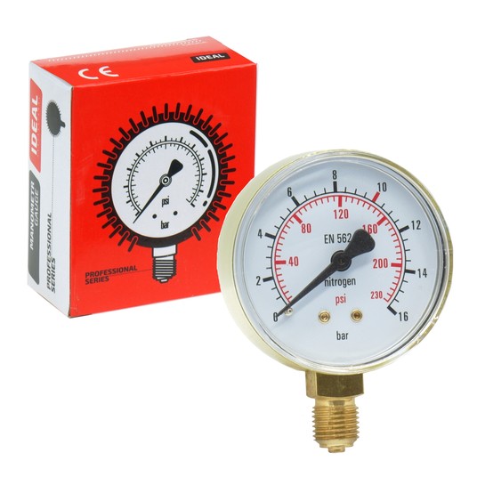 Manometr niskiego ciśnienia AZOT 0-16 bar fi 62 mm -zdjęcie numer 1