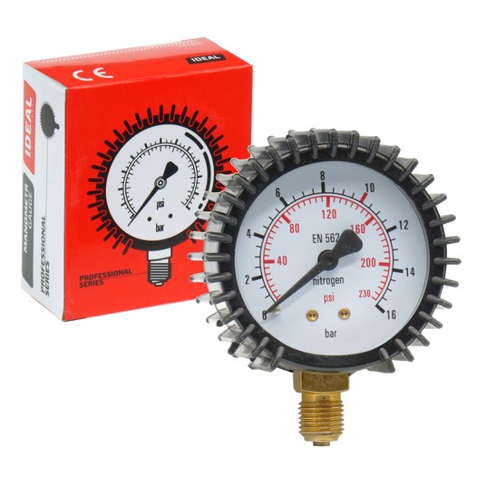 Manometr niskiego ciśnienia AZOT 0-16 bar fi 62 mm -zdjęcie numer 1