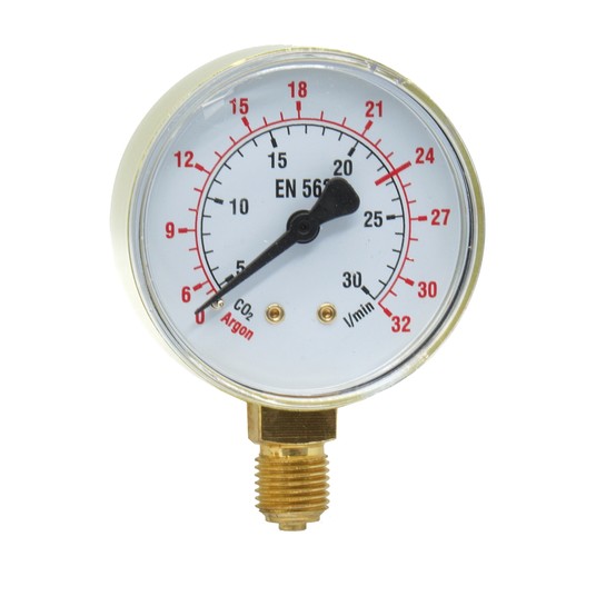 Manometr niskiego ciśnienia CO2/Ar 0-30 l/min fi 62 mm -zdjęcie numer 1
