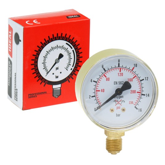 Manometr niskiego ciśnienia TLEN 0-16 bar fi 62 mm -zdjęcie numer 1