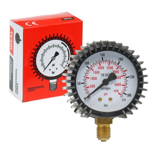 Manometr wysokiego ciśnienia AZOT 0-315 bar fi 62 mm -zdjęcie numer 1