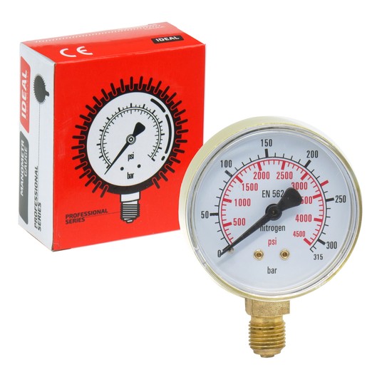 Manometr wysokiego ciśnienia AZOT 0-315 bar fi 62 mm -zdjęcie numer 1