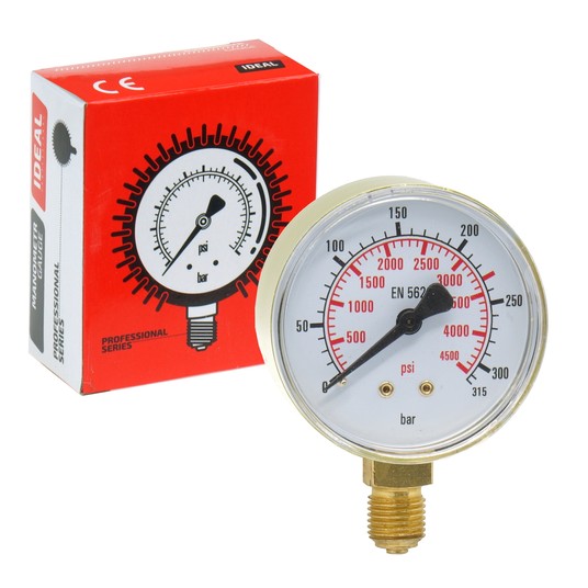 Manometr wysokiego ciśnienia CO2/Ar 0-315 bar fi 62 mm -zdjęcie numer 1