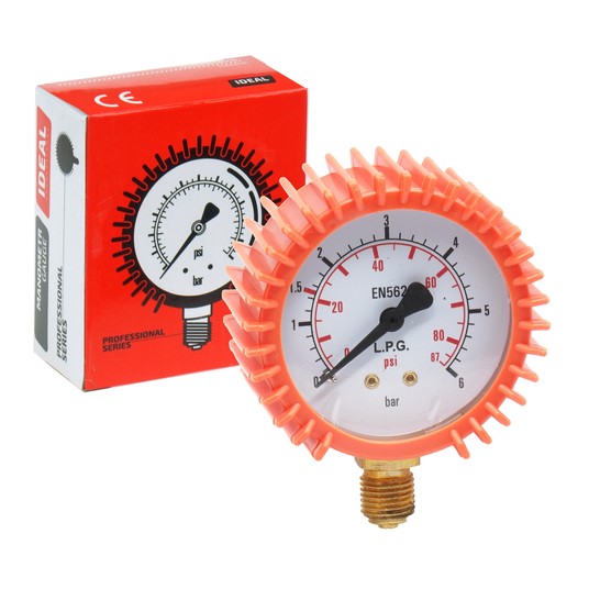 Manometr wysokiego ciśnienia PROPAN 0-6 bar fi 62 mm -zdjęcie numer 1