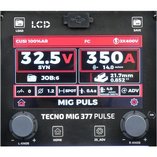 TECNO MIG 377PT PULSE LCD Black Series 4x4 -zdjęcie numer 6