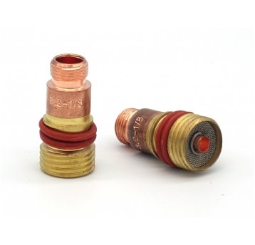 Korpus tulejki zaciskowej z soczewką gazową fi 3,2mm TIG 17-18-26 45V45L 154.0011