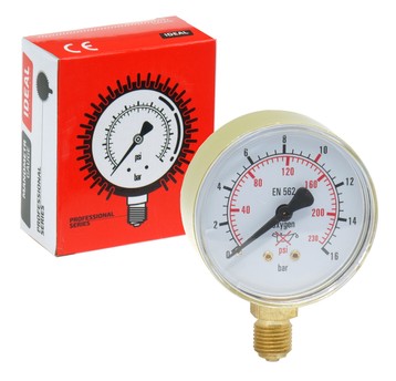 Manometr niskiego ciśnienia TLEN 0-16 bar fi 62 mm