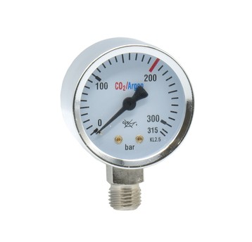 Manometr wysokiego ciśnienia CO2/Ar 0-315 bar fi 52mm