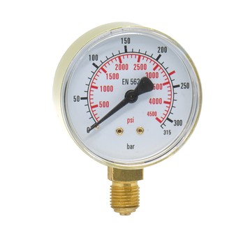 Manometr wysokiego ciśnienia CO2/Ar 0-315 bar fi 62 mm