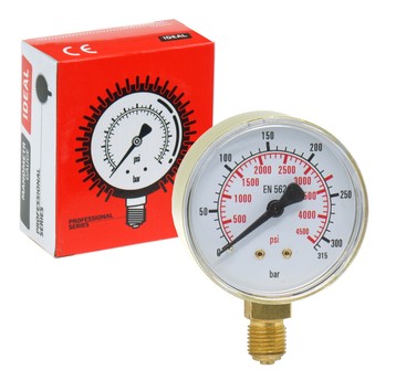 Manometr wysokiego ciśnienia CO2/Ar 0-315 bar fi 62 mm