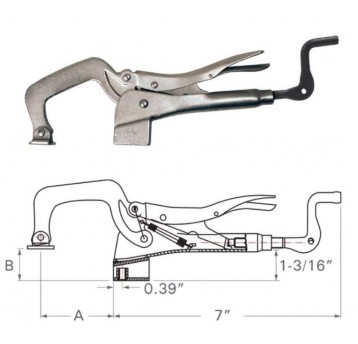 Ścisk klamrowy mocowany do stołu 86x100 mm