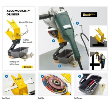 Stojak na dużą szlifierke z podst. magnetyczną