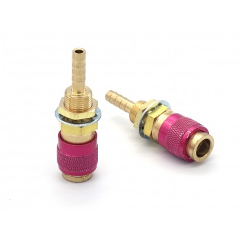 Szybkozłącze - gniazdo do wody fi 6mm czerwone