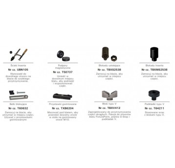 Zestaw ścisków i komponentów do profili i rur